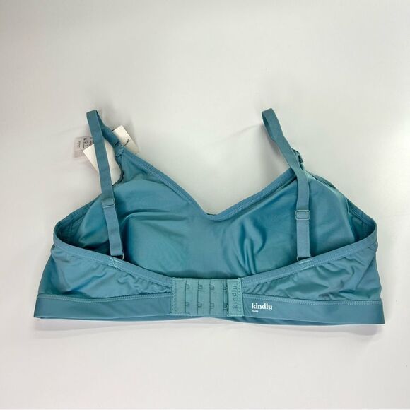 NEW Kindly Yours Sustainable Micro Scoop Bralette Blue XL - Picture 2 of 9